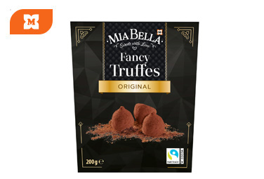 Čokoládové pralinky Mia Bella Fancy Truffles Original – jemná chuť pre gurmánov.