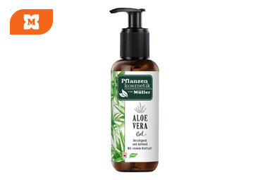 Pflanzenkosmetik von Müller Aloe Vera Gel – upokojujúci a hydratačný gél s čistým aloe vera extraktom.
