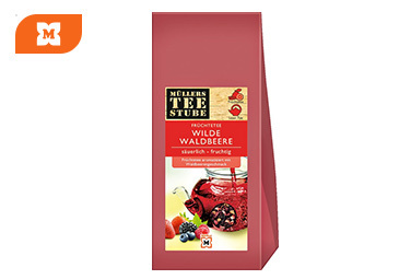 Balenie ovocného sypaného čaju Müllers Teestube Wilde Waldbeere