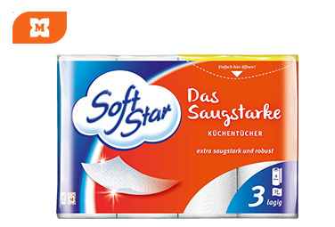 Softstar kuchynské utierky Das Saugstarke, extra savé a robustné.
