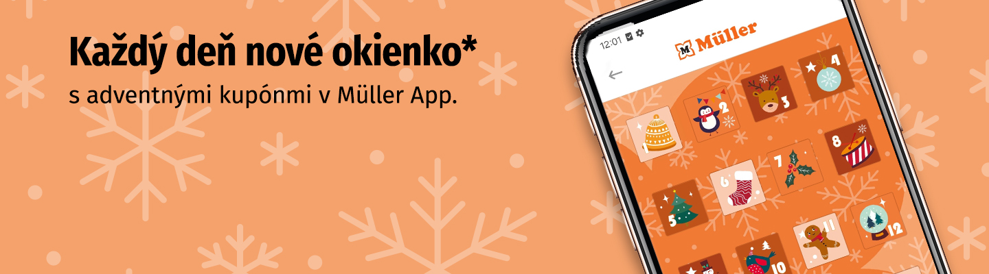 Adventný kalendár v Müller App: Každý deň nové okienko s adventnými kupónmi
