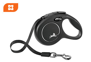 Flexi samonavíjacie vodítko New Classic – čierne, veľkosť L