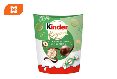 Balenie kinder Kugeln Milk & Hazelnut Sensations v jarnom/veľkonočnom dizajne.