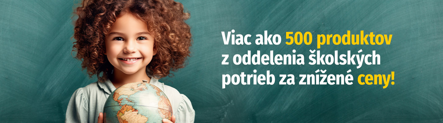Banner - Viac ako 500 produktov z oddelenia školských potrieb za znížené ceny!