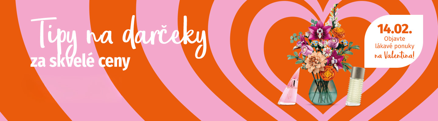 Tipy na darčeky za skvelé ceny v Müller - lákavé ponuky na Valentína: dámske a pánske parfémy, LEGO Botanicals