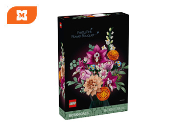 LEGO Botanicals Pretty Pink Flower Bouquet – ružová kvetinová LEGO kytica pre dospelých.