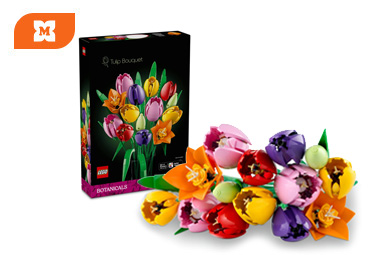 LEGO kytica farebných tulipánov z kolekcie LEGO Botanicals