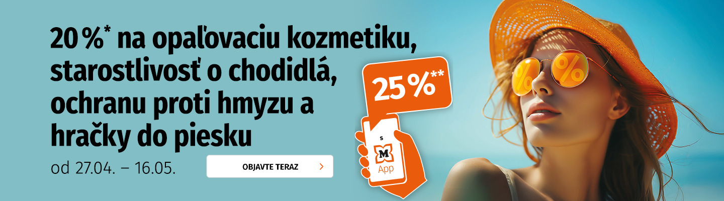 Akcia v Müller App: 20 % na opaľovaciu kozmetiku a letné potreby