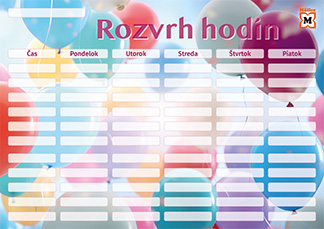 Rozvrh balóny